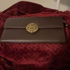 Coach brown leather wallet